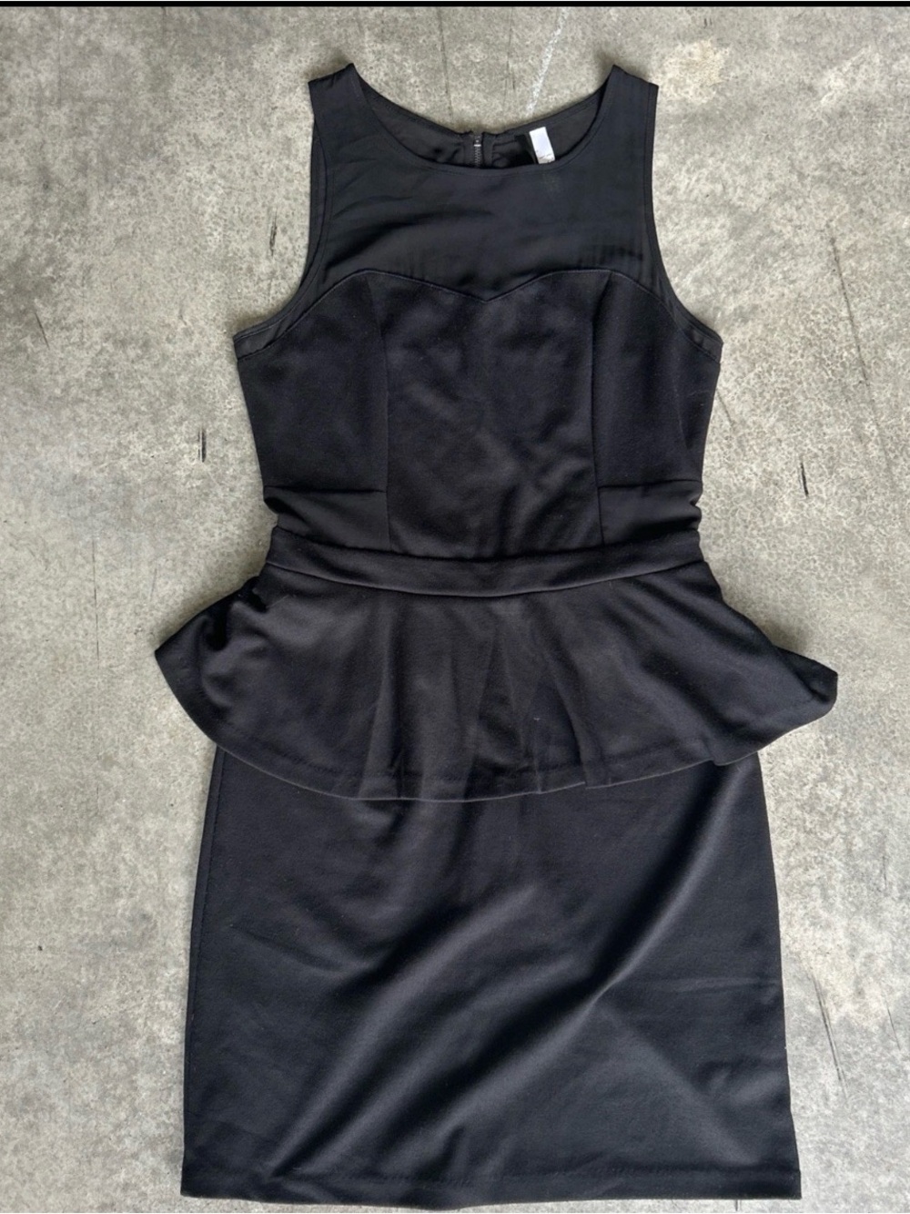 Kensie Black Sleeveless Peplum Midi Dress